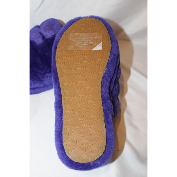 NIB UGG YOUTH 5 WOMEN'S 6.5-7 FLUFF YEAH SLIP ON SHEARLING SLIPPERS PURPLE - Picture 6 of 6